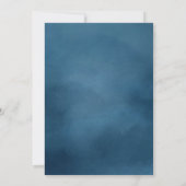 Navy Watercolor Arch Foto Abschluss Ankündigung (Rückseite)