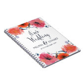 Navy Watercolor Floral Spiral Journal Notebook Notizblock (Rechte Seite)
