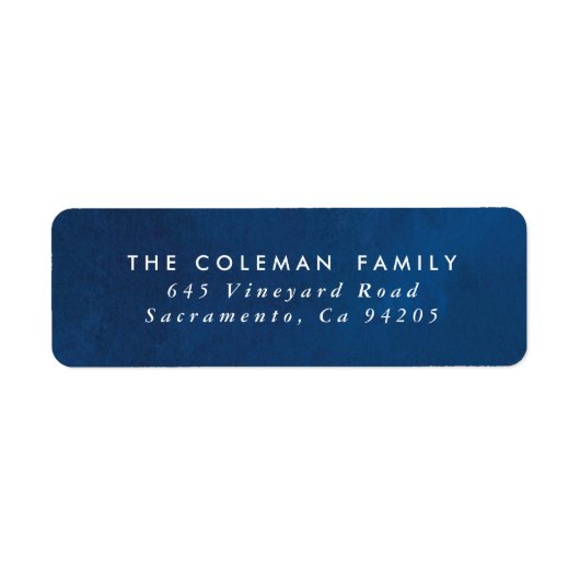 Navy Watercolor-Rücksendeadressen-Aufkleber (Vorne)