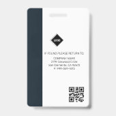 Navy Wave | Mitarbeiter Foto ID Company Security Ausweis (Rückseite)