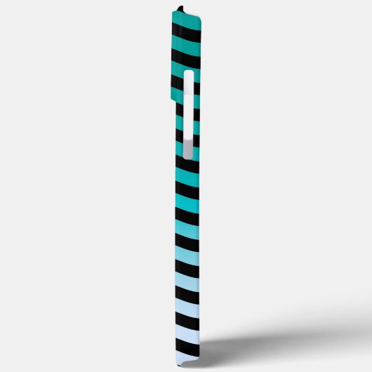 Navy Wavy Stripes Nautic Muster Case-Mate iPhone Hülle (Rückseite / Links)