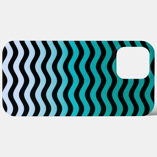 Navy Wavy Stripes Nautic Muster Case-Mate iPhone Hülle (Rückseite (Horizontal))