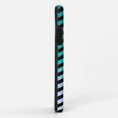 Navy Wavy Stripes Nautic Muster Case-Mate iPhone Hülle (Hinten/Rechts)