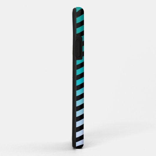 Navy Wavy Stripes Nautic Muster Case-Mate iPhone Hülle (Hinten/Rechts)