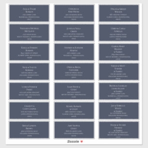 Navy Wedding Guest Address Labels