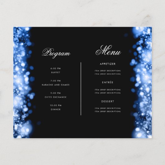 Navy Weihnachtsbeleuchtung Einladungsprogramm & Me Flyer (Hinten)