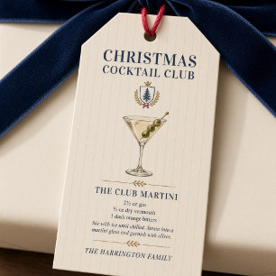Navy-Weihnachtscocktail-Club-Martini-Rezept Geschenkanhänger
