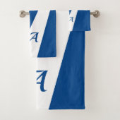 Navy weiß, modern elegant elegant elegant elegant, badhandtuch set (Insitu)