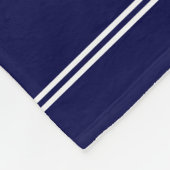 Navy-weiß-nautischer Anker und Seestrecken Fleecedecke (Ecke)