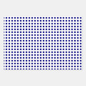 Navy Weiß Streifen Karo Diamant geometrisches Must Geschenkpapier Set (Vorderseite 3)