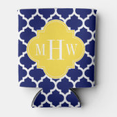 Navy Welch marokkanischer #5 Ananas 3 Initial Mono Dosenkühler (Vorderseite)