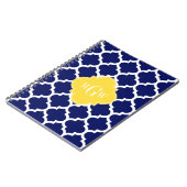 Navy Welch marokkanischer #5 Ananas 3 Initial Mono Notizblock (Linke Seite)