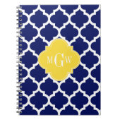 Navy Welch marokkanischer #5 Ananas 3 Initial Mono Notizblock (Vorderseite)