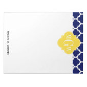 Navy Welch marokkanischer #5 Ananas 3 Initial Mono Notizblock (Vorderseite)