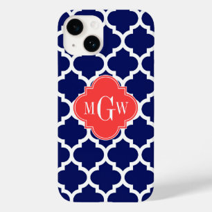 Navy Welch marokkanischer #5 Korallenrot 3 Anfangs Case-Mate iPhone 14 Hülle