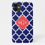 Navy Welch marokkanischer #5 Korallenrot 3 Anfangs Case-Mate iPhone Hülle (Rückseite)