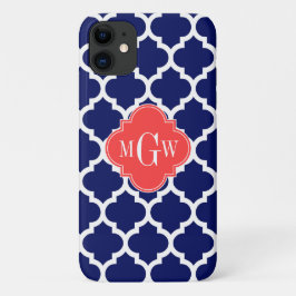 Navy Welch marokkanischer #5 Korallenrot 3 Anfangs Case-Mate iPhone Hülle