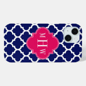 Navy Welch marokkanischer #5 Raspberry 3 Initial M Case-Mate iPhone Hülle (Rückseite (Horizontal))