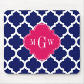 Navy Welch marokkanischer #5 Raspberry 3 Initial M Mousepad (Vorne)