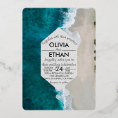 Navy-Wellen Küstenhochwald Einladung (Vorderseite)