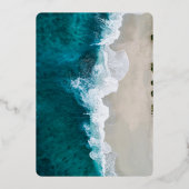 Navy-Wellen Küstenhochwald Einladung (Rückseite)