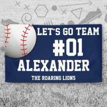 Navy White Baseball Team Spirit