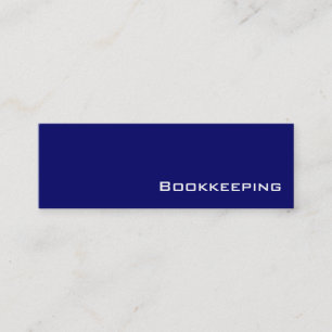 Navy White Bookering Visitenkarten Mini Visitenkarte