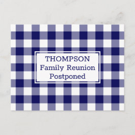 Navy White Buffalo Karo Zurückgestellt Family Wied Ankündigungspostkarte