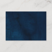 Navy White Champagne Ivory Geometric Empfang Begleitkarte (Rückseite)