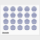 Navy White Chevrons Sticker (Blatt)