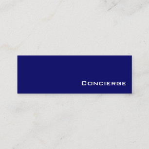 Navy White Concierge Visitenkarten Mini Visitenkarte