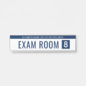 Navy White Exam Room für Ärzte für Zahnärzte Türschild (Vorderseite )