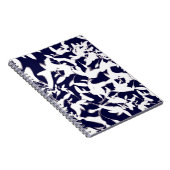 Navy & White-Farbmuster-Design aus Pflanze Notizblock (Rechte Seite)