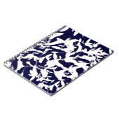 Navy & White-Farbmuster-Design aus Pflanze Notizblock (Linke Seite)