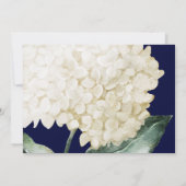 Navy White Floral Brautparty Word Scramble Game Einladung (Rückseite)