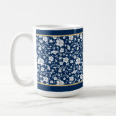 Navy White Floral Tasse (Links)