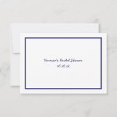 Navy White Frame wünscht eine Karte (Rückseite)