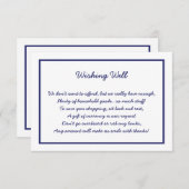 Navy White Frame wünscht eine Karte (Vorne/Hinten)