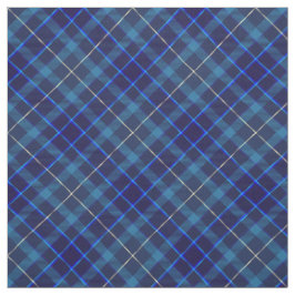 Navy White Kariert Bold Pattern Tartan Retro Grung Stoff