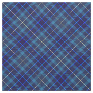 Navy White Kariert Bold Pattern Tartan Retro Grung Stoff