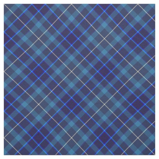 Navy White Kariert Bold Pattern Tartan Retro Grung Stoff (Muster)