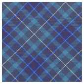 Navy White Kariert Bold Pattern Tartan Retro Grung Stoff (Nahaufnahme)