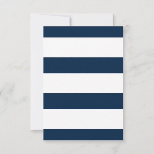 Navy & White Mr. & Mrs. Elegant Script UAWG RSVP Karte (Rückseite)