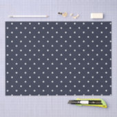 Navy White Polka Dots Seidenpapier (Handwerk)