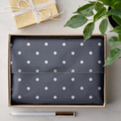 Navy White Polka Dots Seidenpapier (Geschenk)