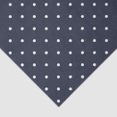 Navy White Polka Dots Seidenpapier (Detail)