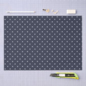 Navy White Polka Dots Seidenpapier (Handwerk)