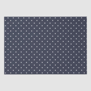 Navy White Polka Dots Seidenpapier