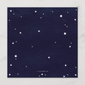 Navy/White Scatted Stars Square/Round Halloween Menükarte (Rückseite)