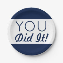 Navy & White Sie haben es getan Abschluss